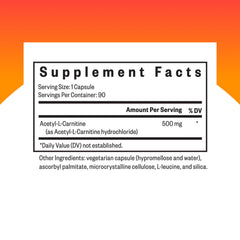Close-up of Seeking Health Acetyl-L-Carnitine capsules highlighting bioavailability.