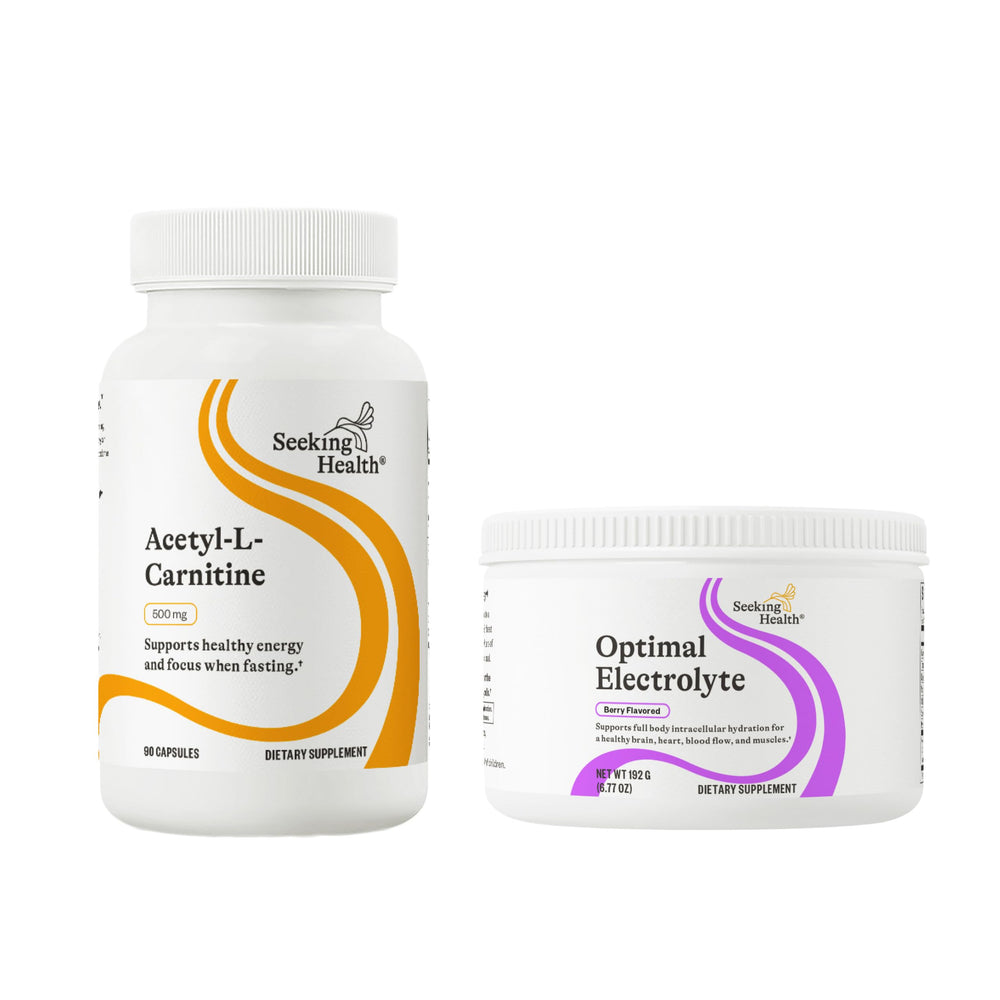 Seeking Health allergen-free formulation highlighted for pure daily use.