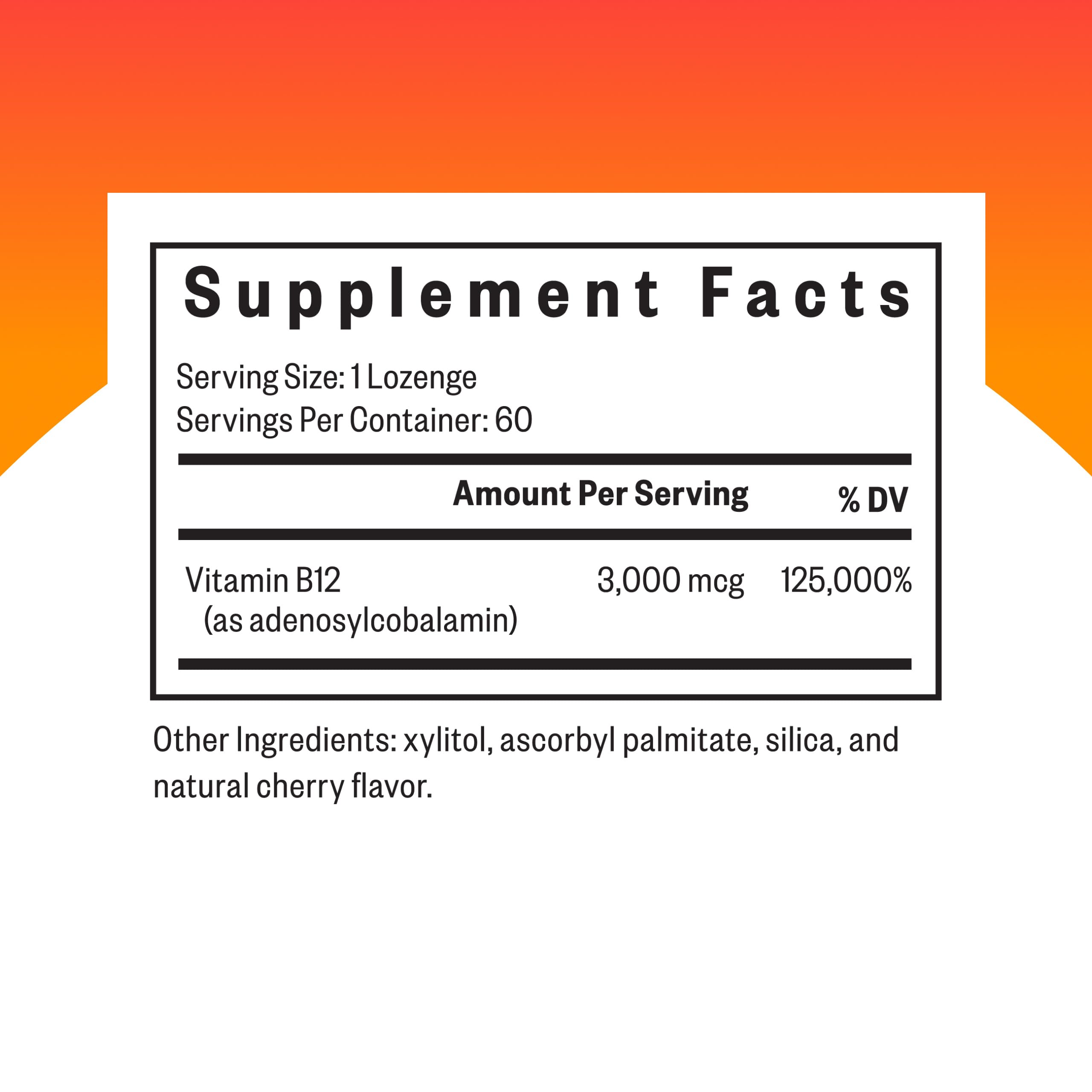 Close-up of Seeking Health Adenosylcobalamin cherry lozenge flavor