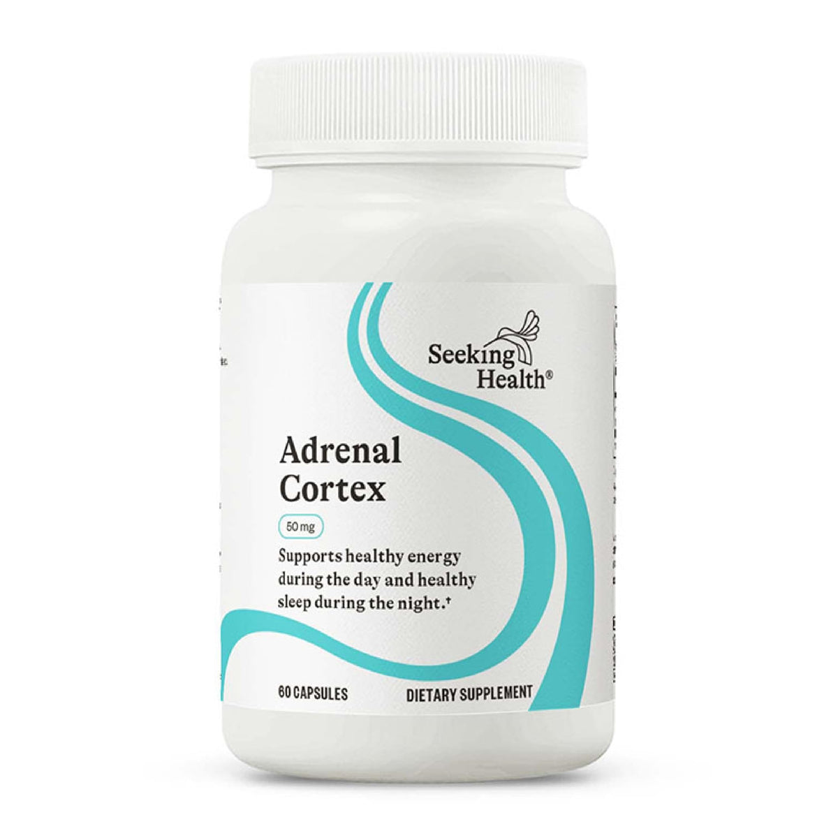 Seeking Health Adrenal Cortex bottle shown for easy daily use
