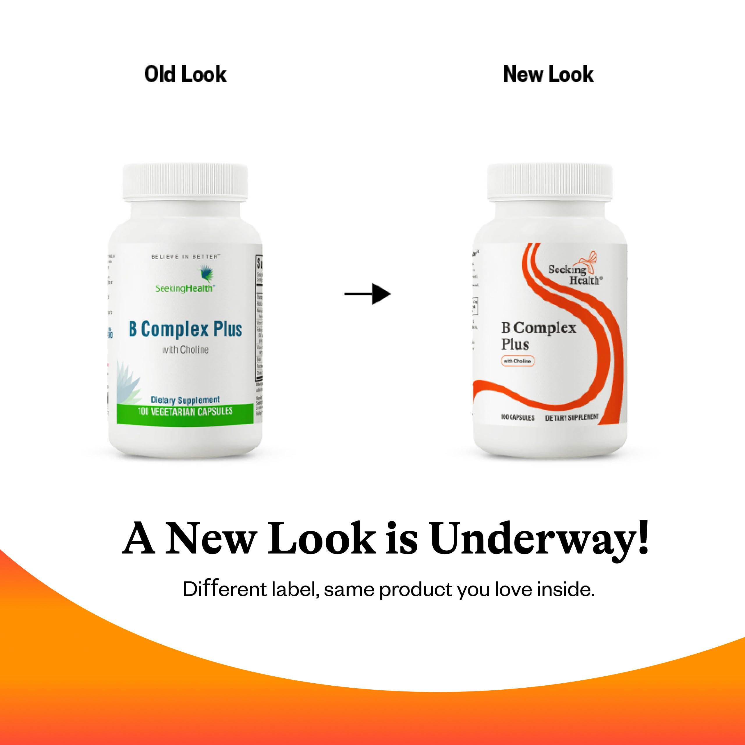 Seeking Health B Complex Plus capsules in hand for an easy daily routine.