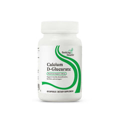 Seeking Health Calcium D-Glucarate bottle with capsules for gut health support.