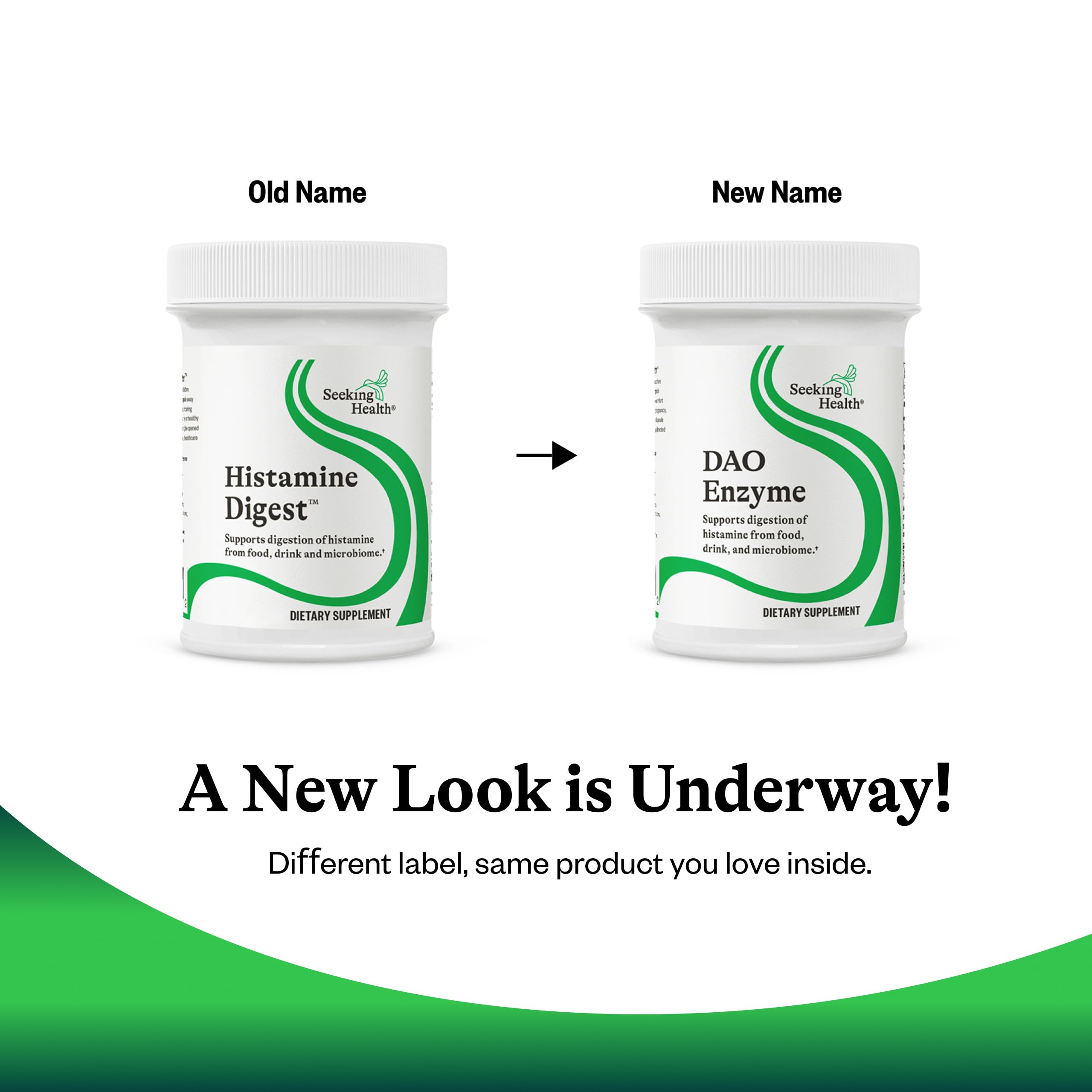 Before-meal use image of Seeking Health DAO Enzyme.