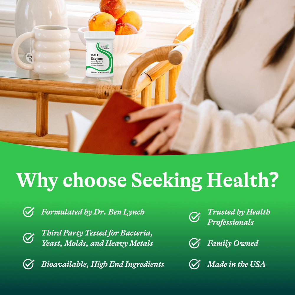 Quality manufacturing imagery for Seeking Health DAO Enzyme.