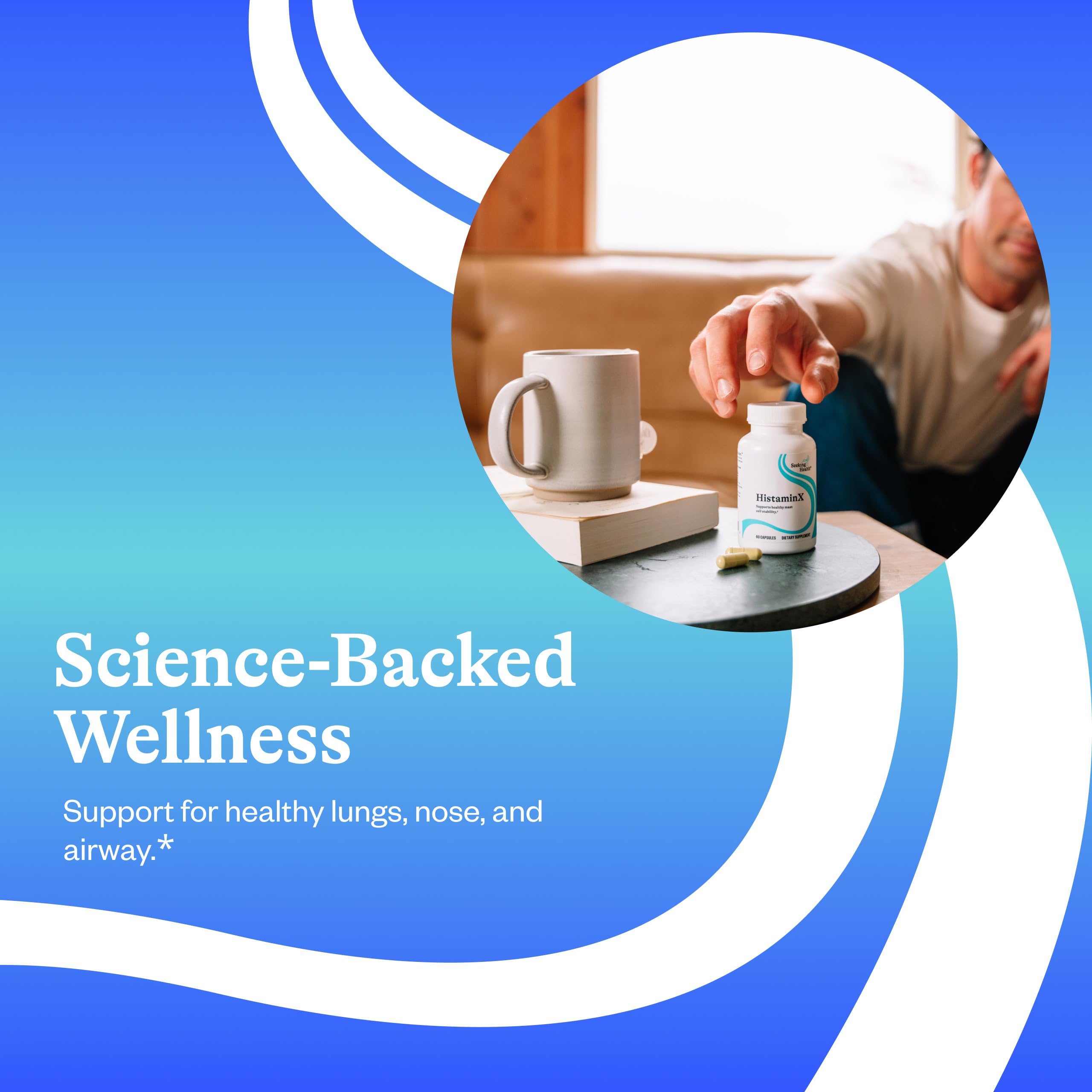Allergen-free HistaminX packaging emphasizes safe formula