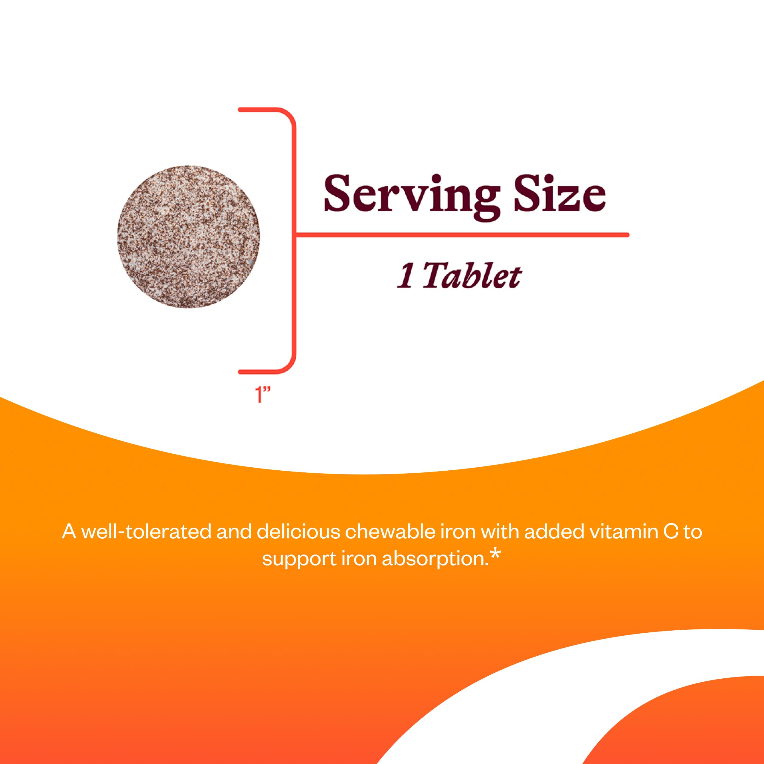 Seeking Health Iron Chewable tablets piled, convenient daily chew.
