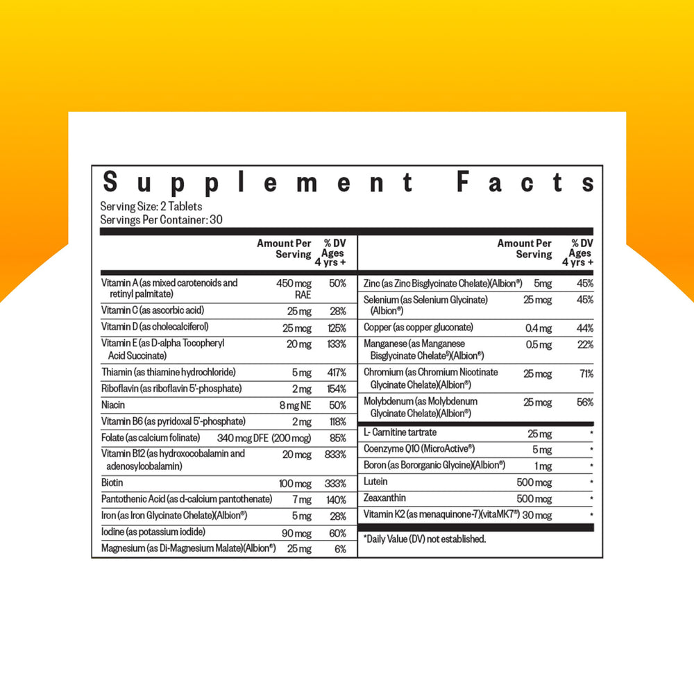Seeking Health Kids Multivitamin Chewable MF tablets close-up for easy consumption.
