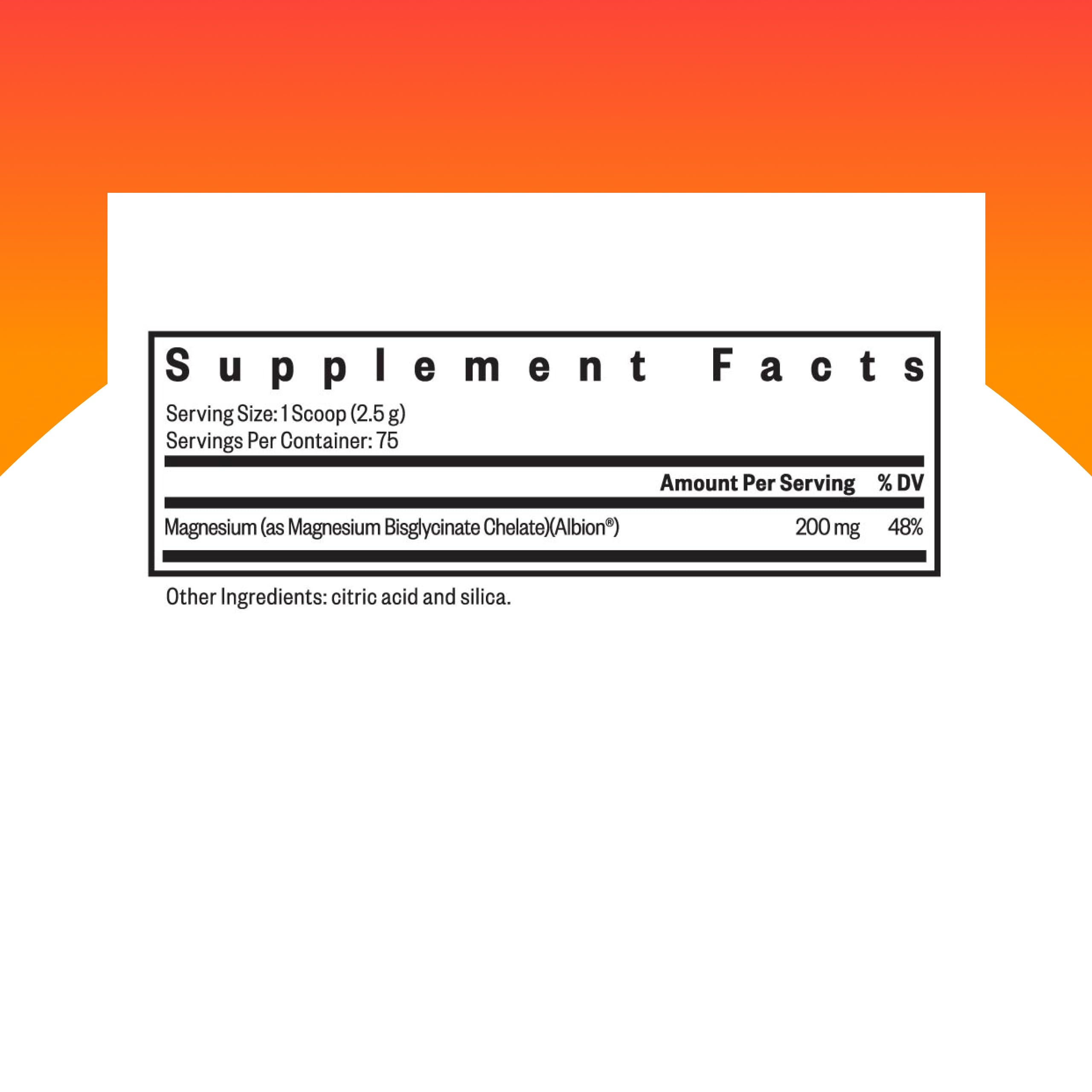 Seeking Health magnesium glycinate powder scoop for convenient daily dosing.