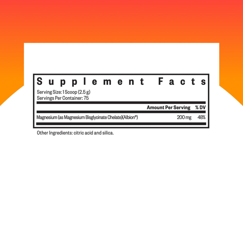 Seeking Health magnesium glycinate powder scoop for convenient daily dosing.