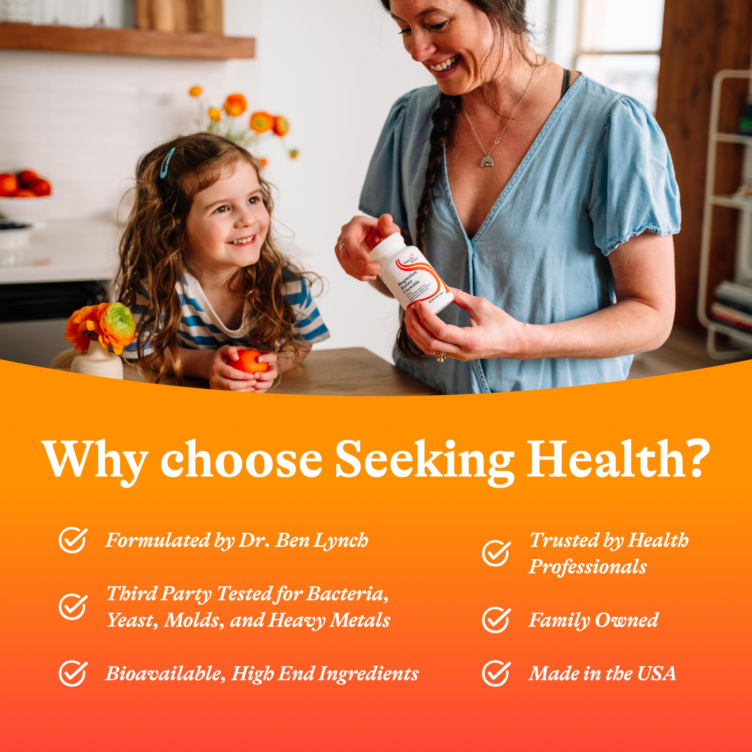Seeking Health magnesium malate supports energy production and daily performance.