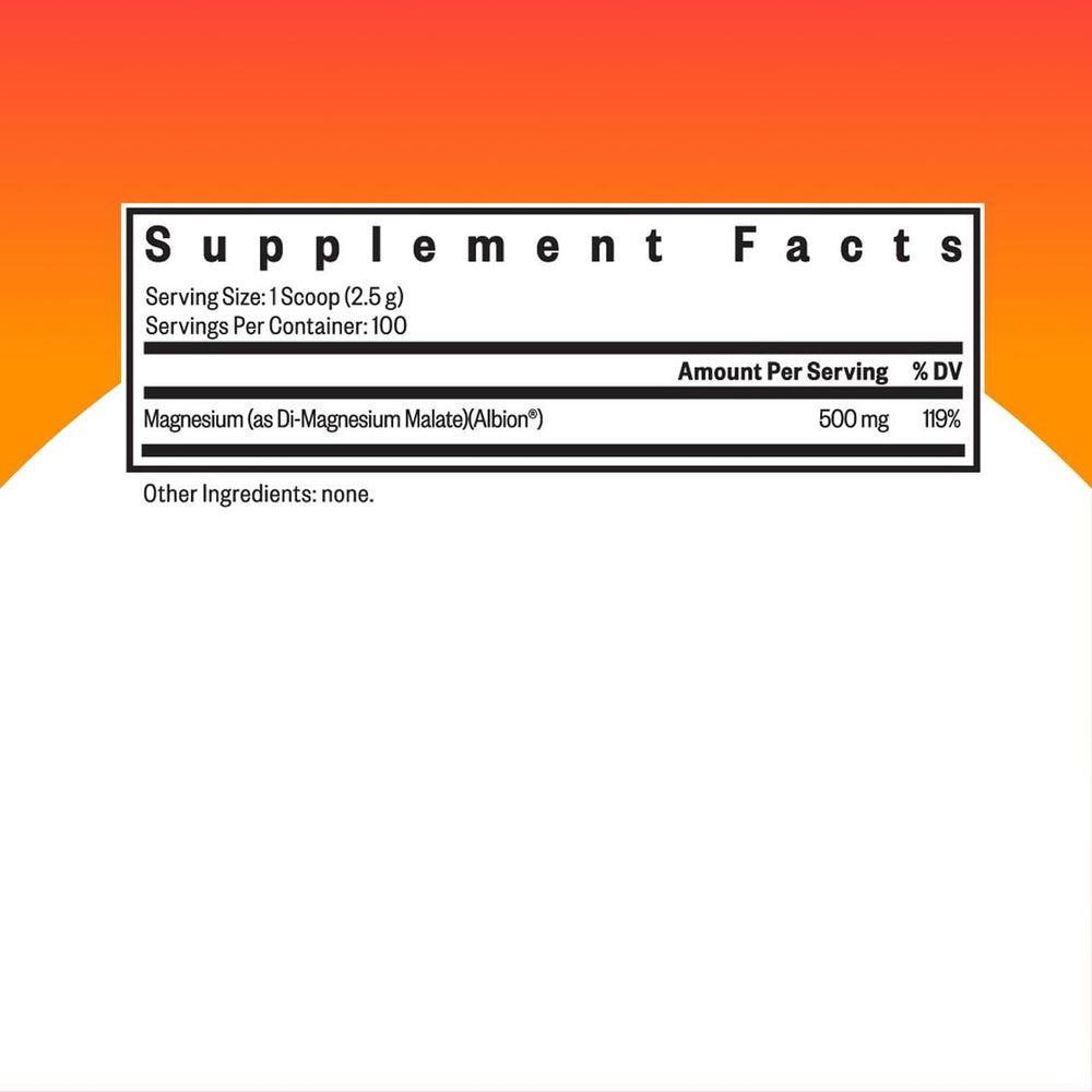 Seeking Health magnesium malate powder with scoop for easy dosing.