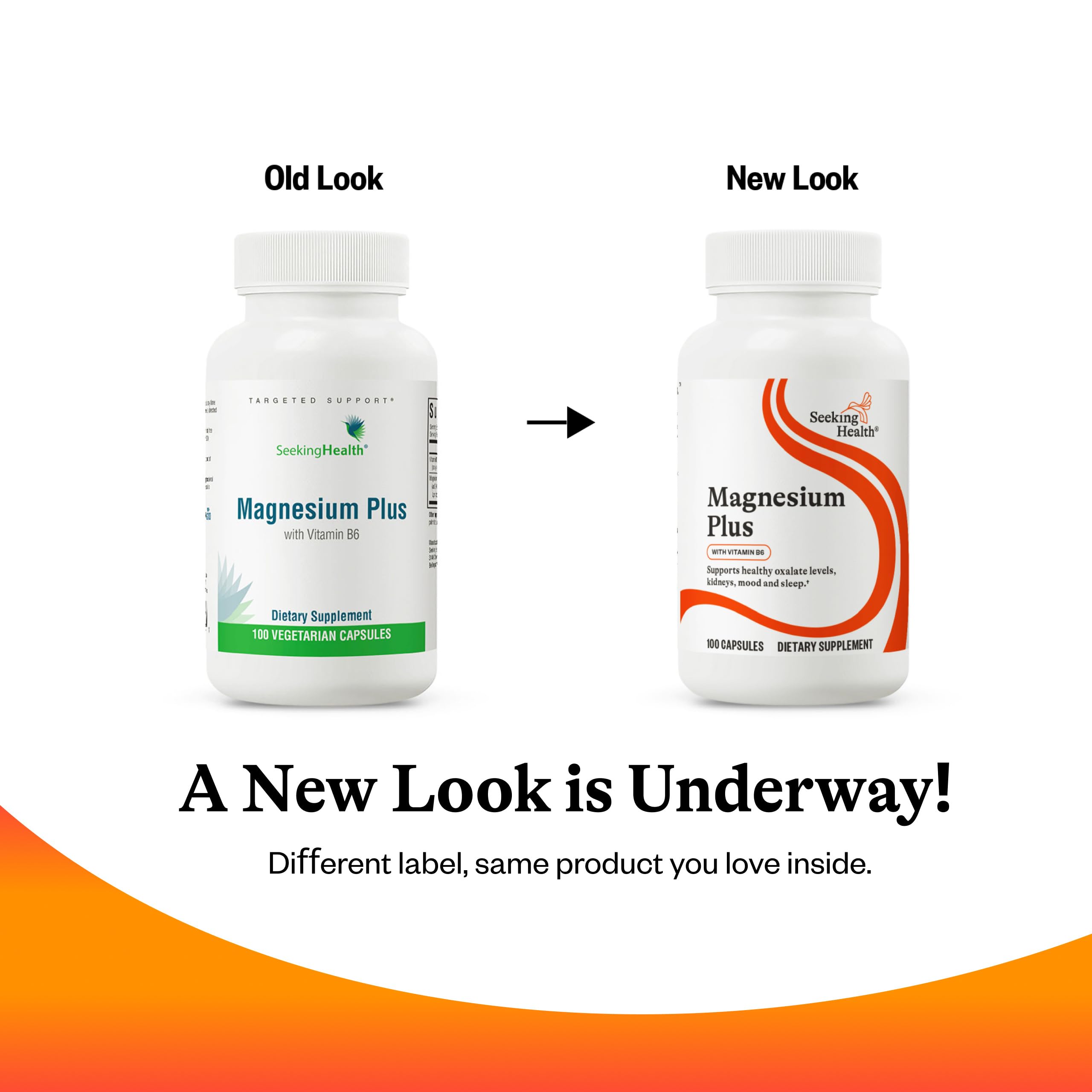 Seeking Health Magnesium Plus bottle on shelf conveys trusted bone health and sleep support.