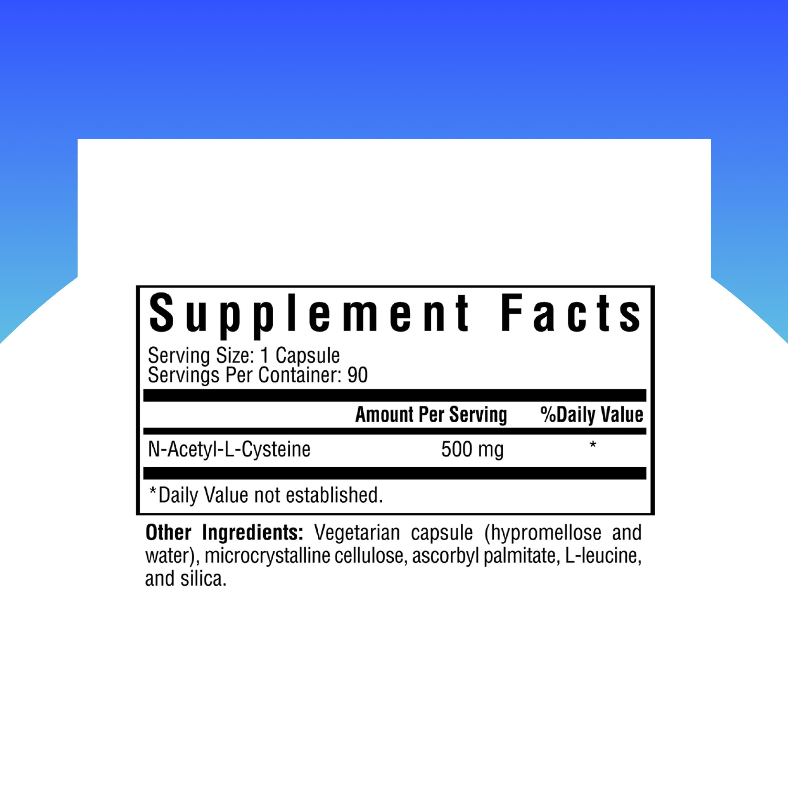 Seeking Health NAC 500mg capsules closeup, smooth texture for dosing.
