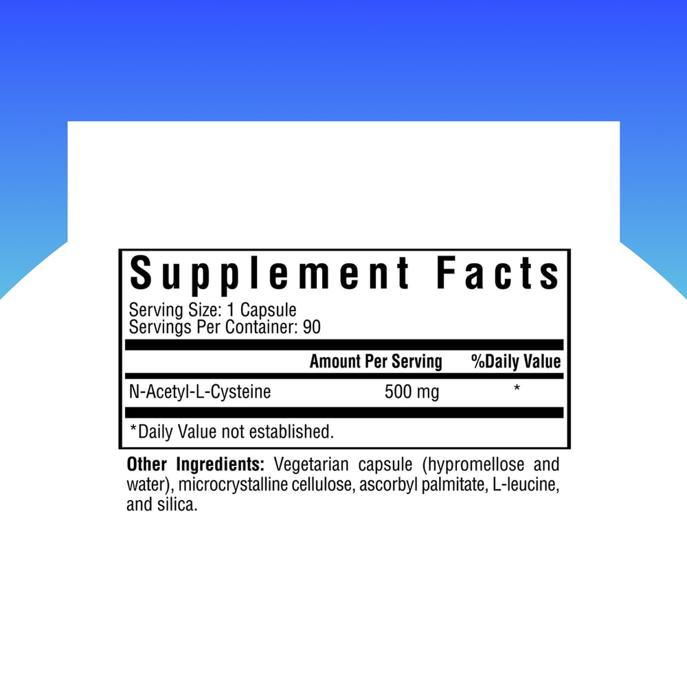 Seeking Health NAC 500mg capsules closeup, smooth texture for dosing.