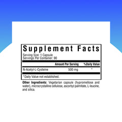 Seeking Health NAC 500mg capsules closeup, smooth texture for dosing.