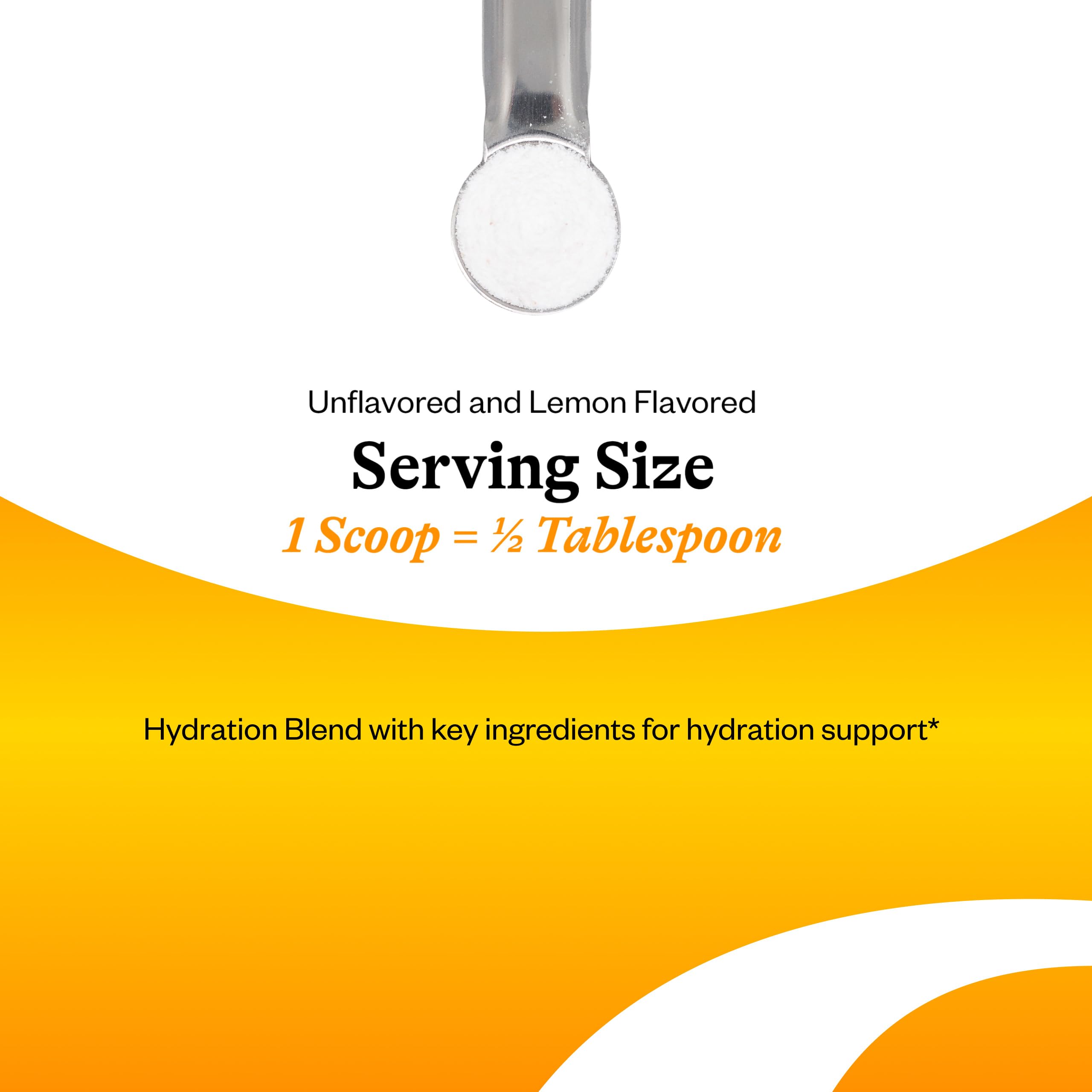 Seeking Health Optimal Electrolyte Powder scoop illustrating serving size for daily electrolyte support.