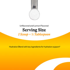 Seeking Health Optimal Electrolyte Powder scoop illustrating serving size for daily electrolyte support.