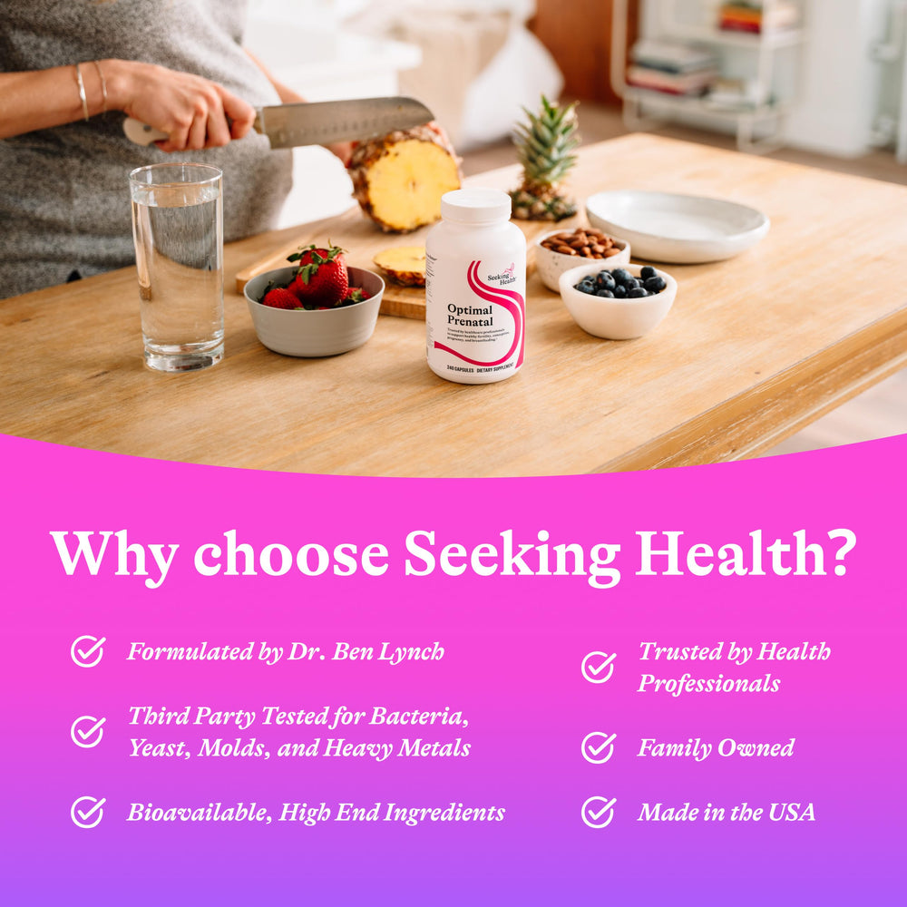 Visual of ginger and milk thistle ingredients in Seeking Health Optimal Prenatal