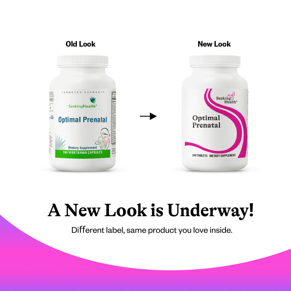 Vegetarian capsules from Seeking Health Optimal Prenatal for daily use