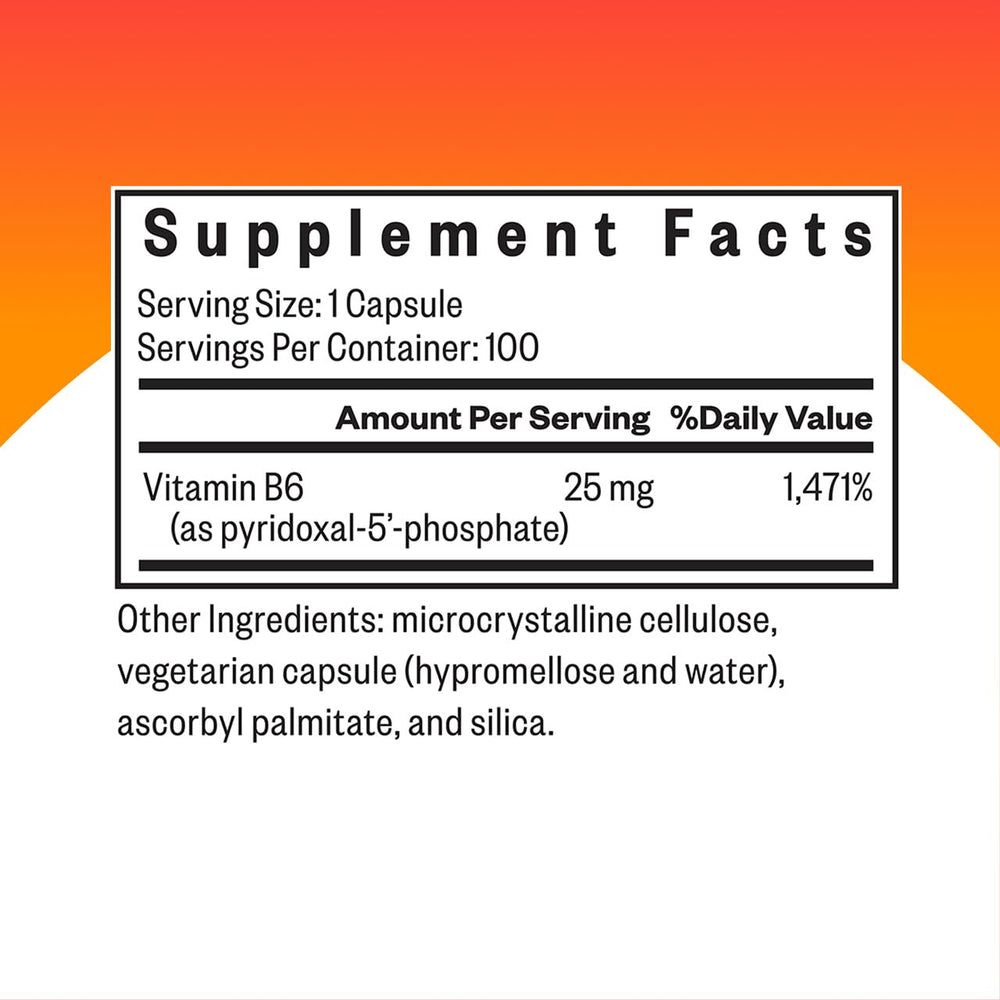 Close-up of Seeking Health P-5-P capsules highlighting bioavailable B6