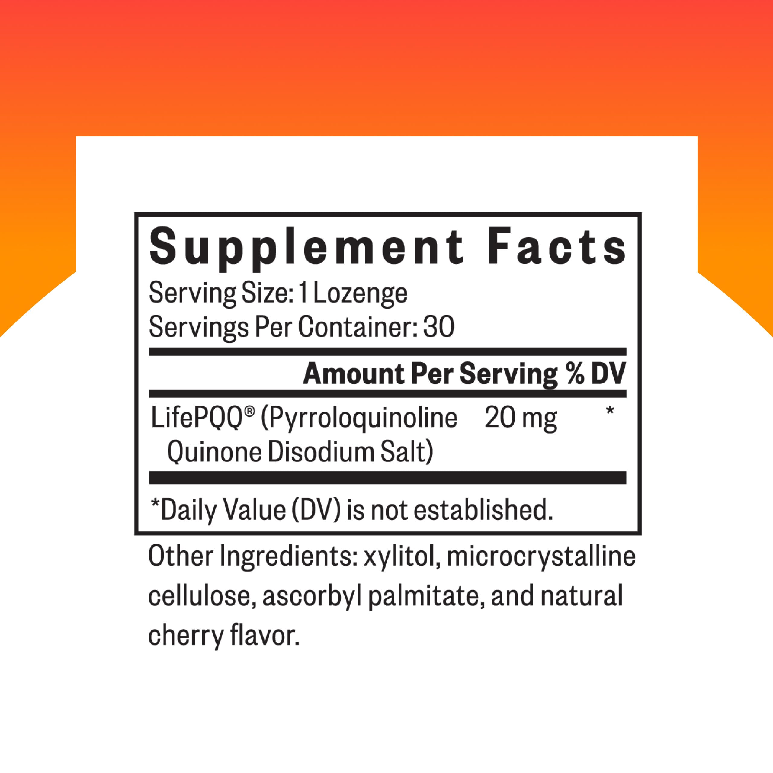 Seeking Health PQQ Lozenge lozenges ready for daily use and energy support.