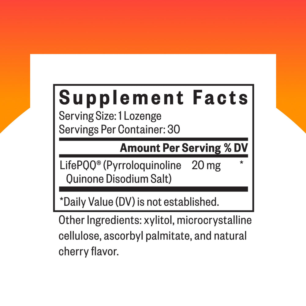 Seeking Health PQQ Lozenge lozenges ready for daily use and energy support.