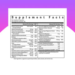 Seeking Health Prenatal Essentials bottle label highlights zinc, vitamin D3, and K2 for overall wellness.