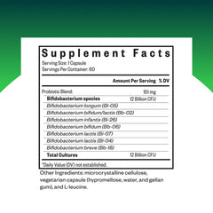 Seeking Health ProBiota Bifidobacterium capsules visible, pure bifidobacteria for gut and immune support.