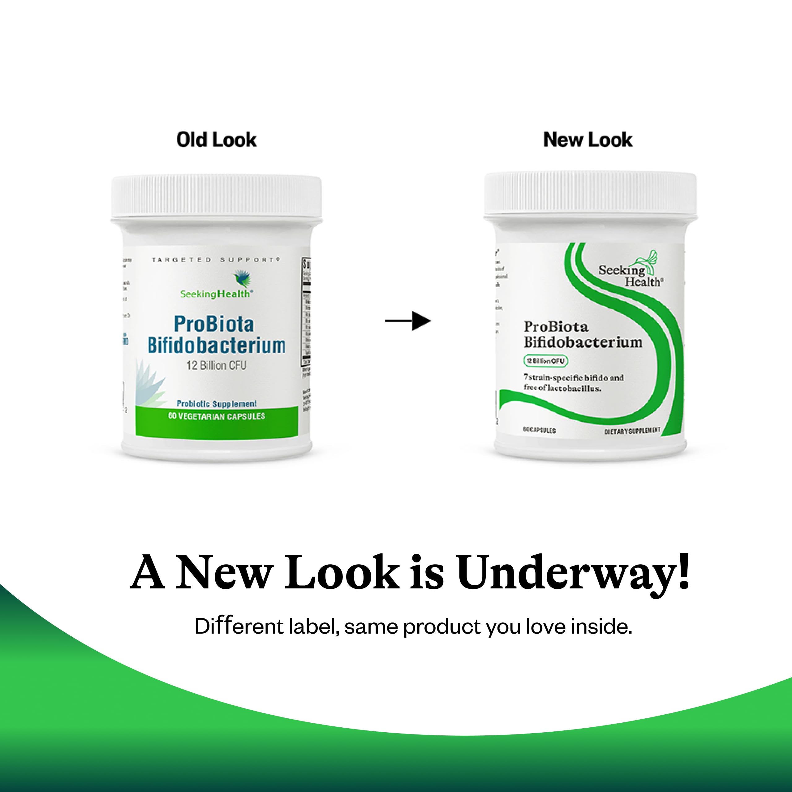 Seeking Health ProBiota Bifidobacterium ingredients graphic, features seven bifidobacterium strains.