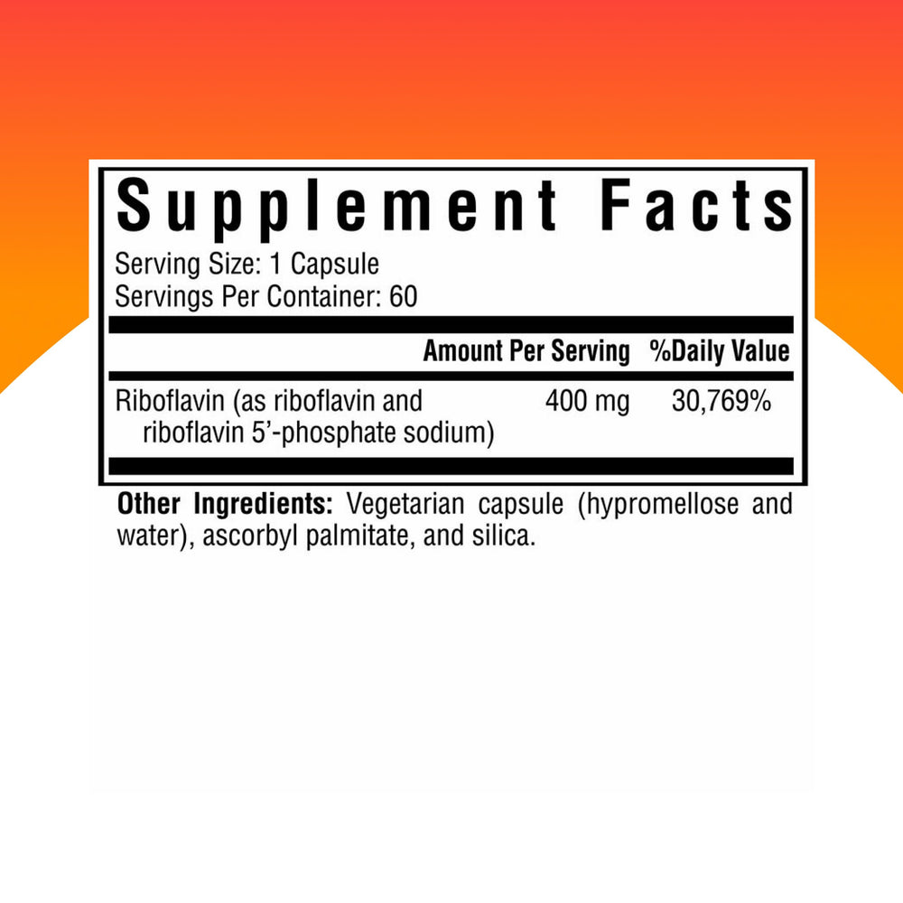 Seeking Health Riboflavin capsules close-up highlighting vegetarian formula for clean supplementing.