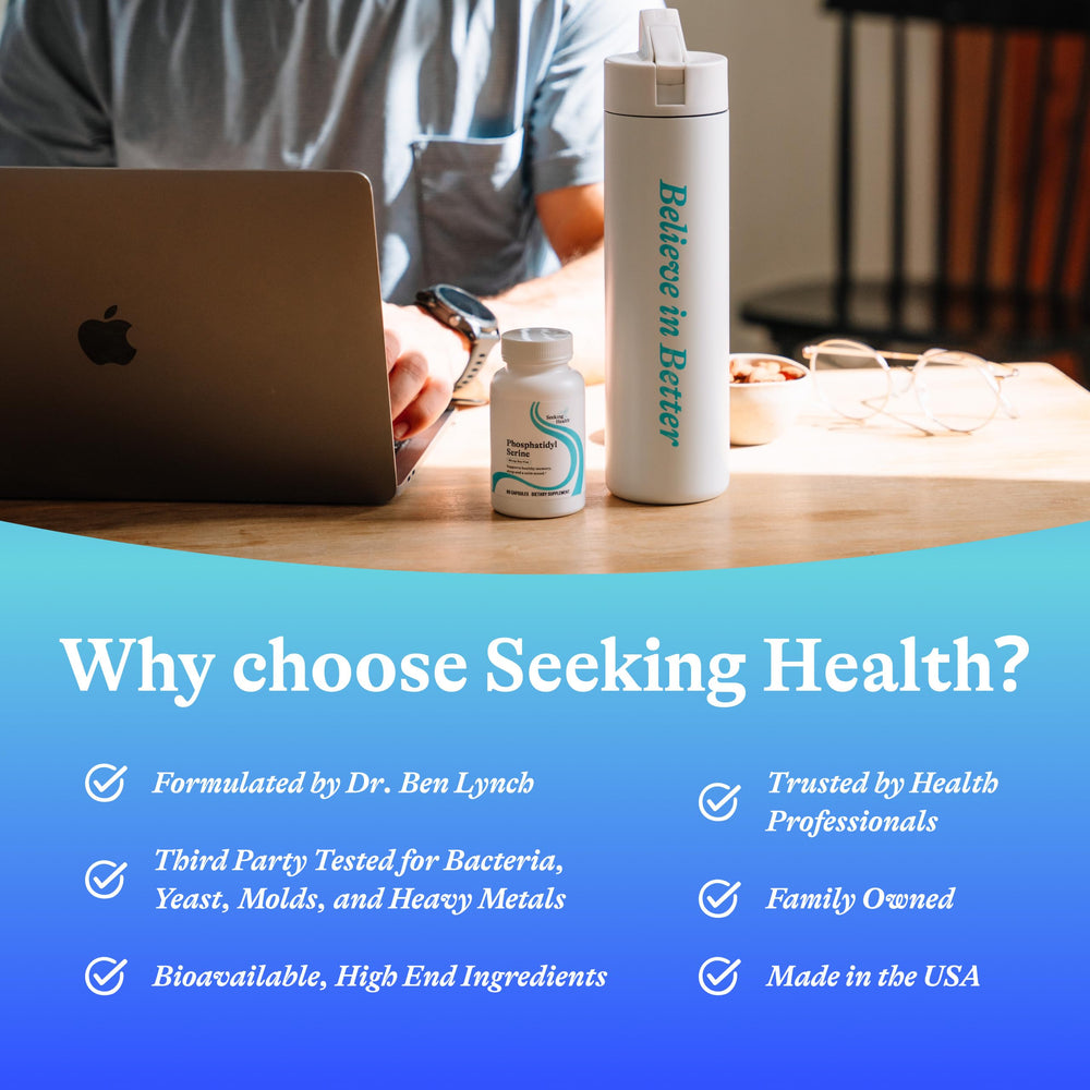 Close-up of Seeking Health production process and quality controls.