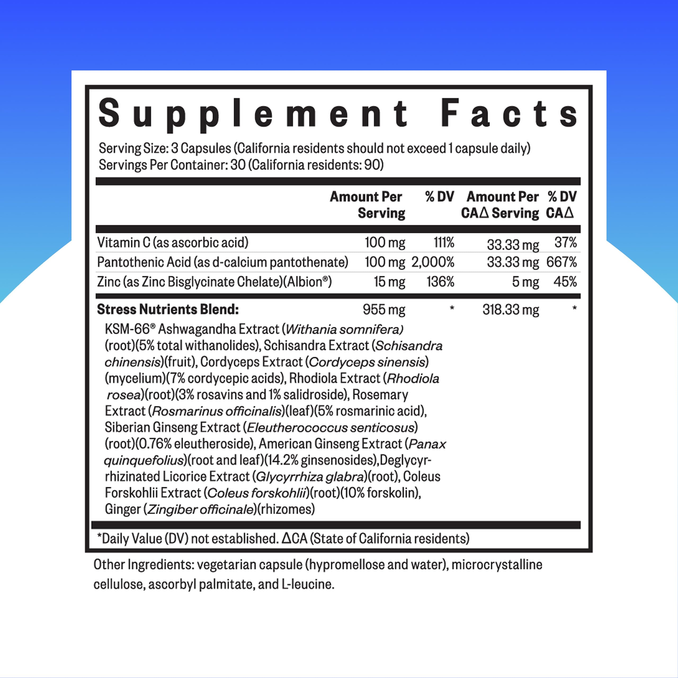 Seeking Health Stress Nutrients capsules close-up for convenient daily support