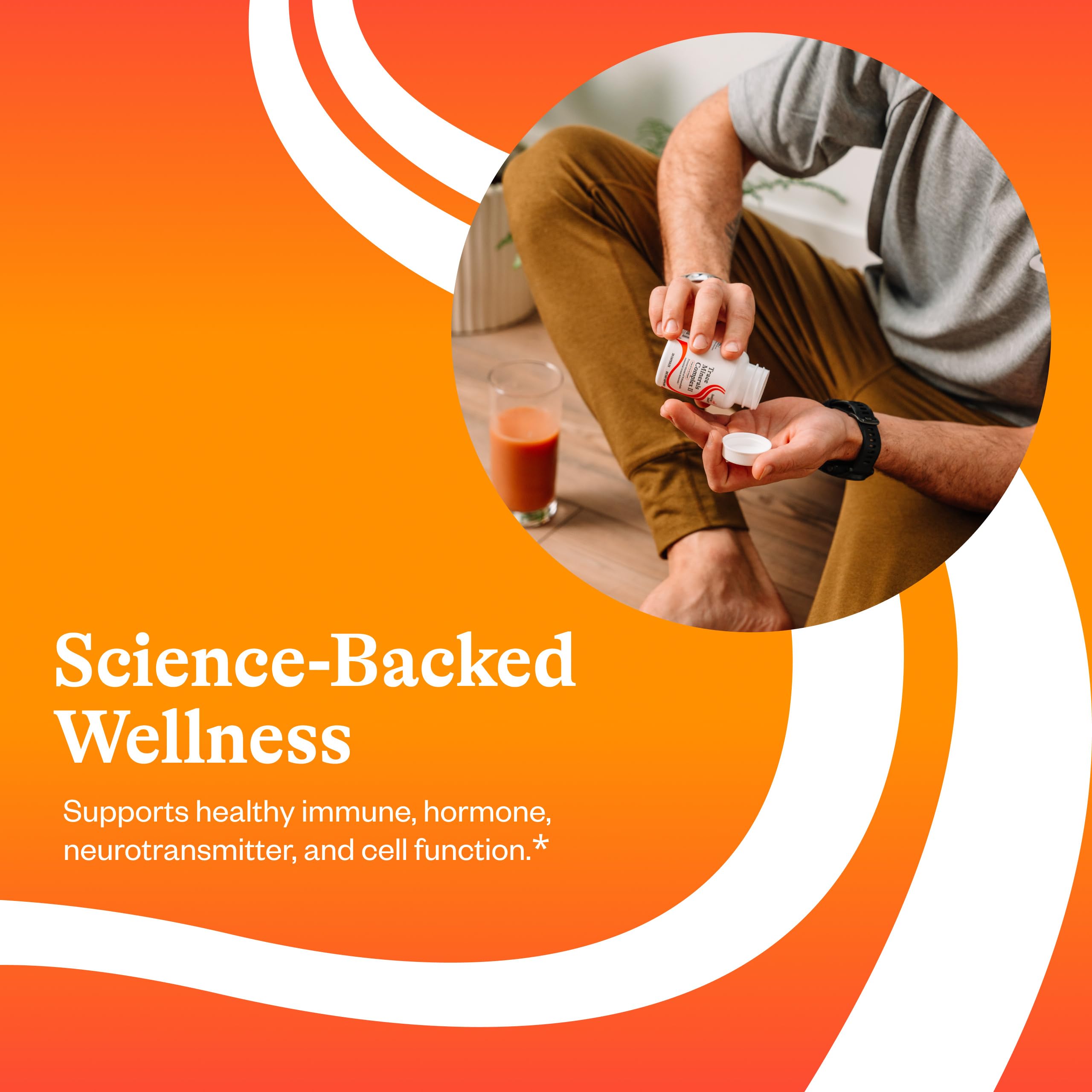 Ingredient icons emphasize zinc, selenium, and iodine for balanced wellness.