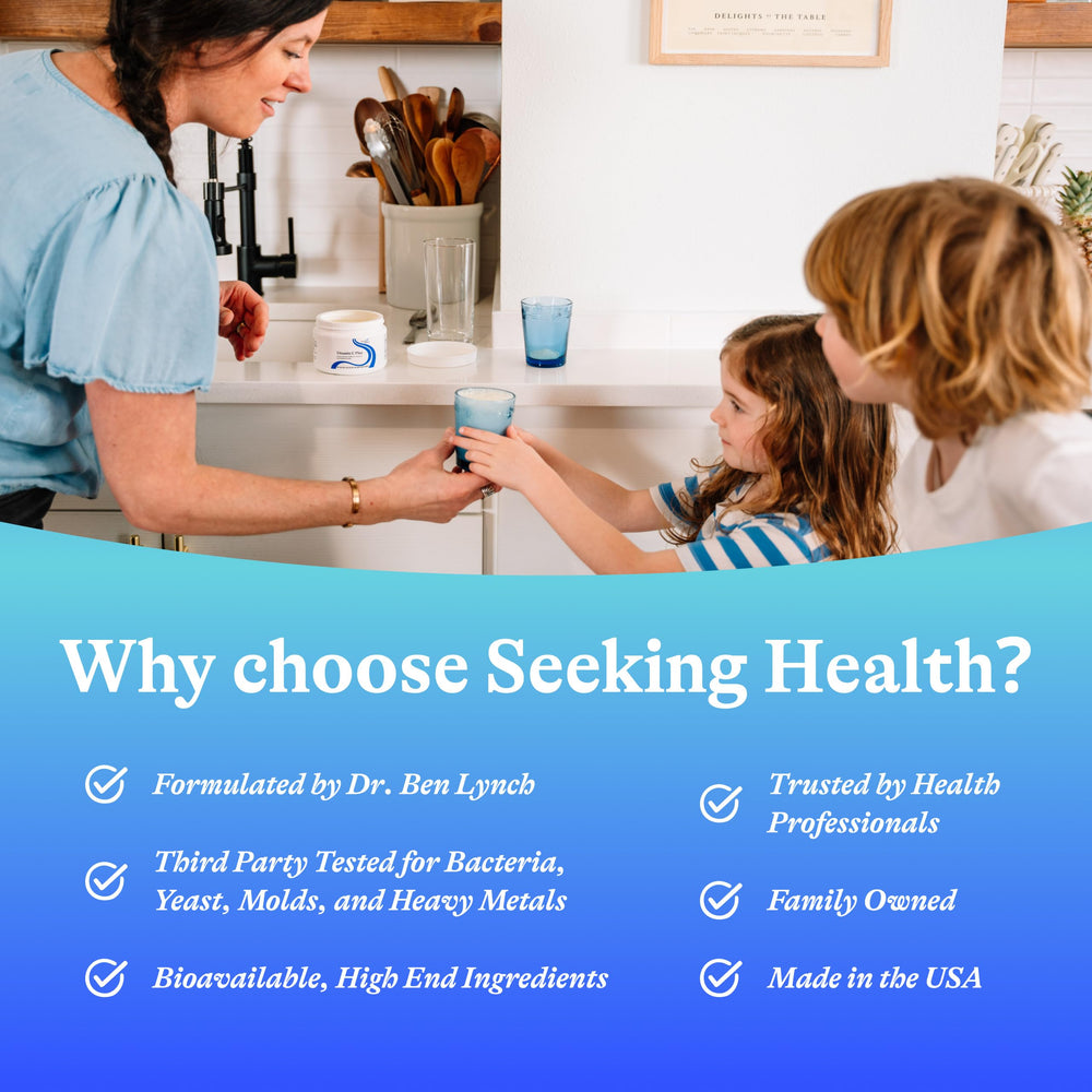 Seeking Health Vitamin C Plus powder dissolving in water