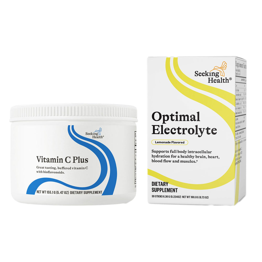 Side view of Seeking Health Vitamin C Plus packaging