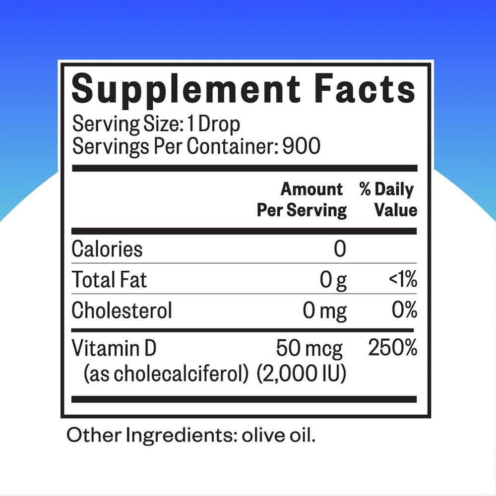 Seeking Health Vitamin D3 Drops dropper for precise daily dosing.