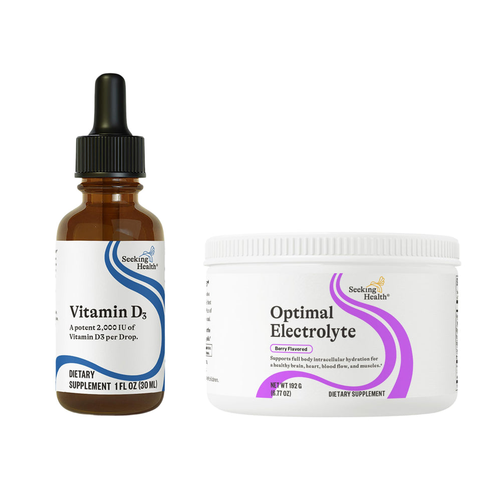 Seeking Health Vitamin D3 Drops packaging conveys quality and safety.