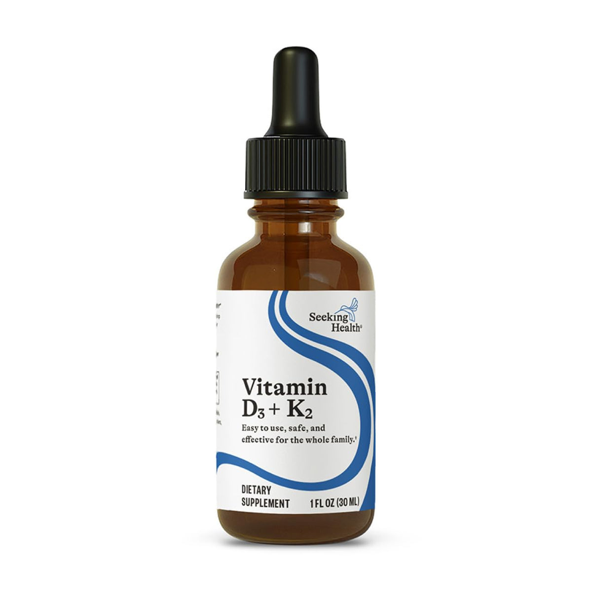 Seeking Health Vitamin D3 + K2 Drops bottle for daily immune support