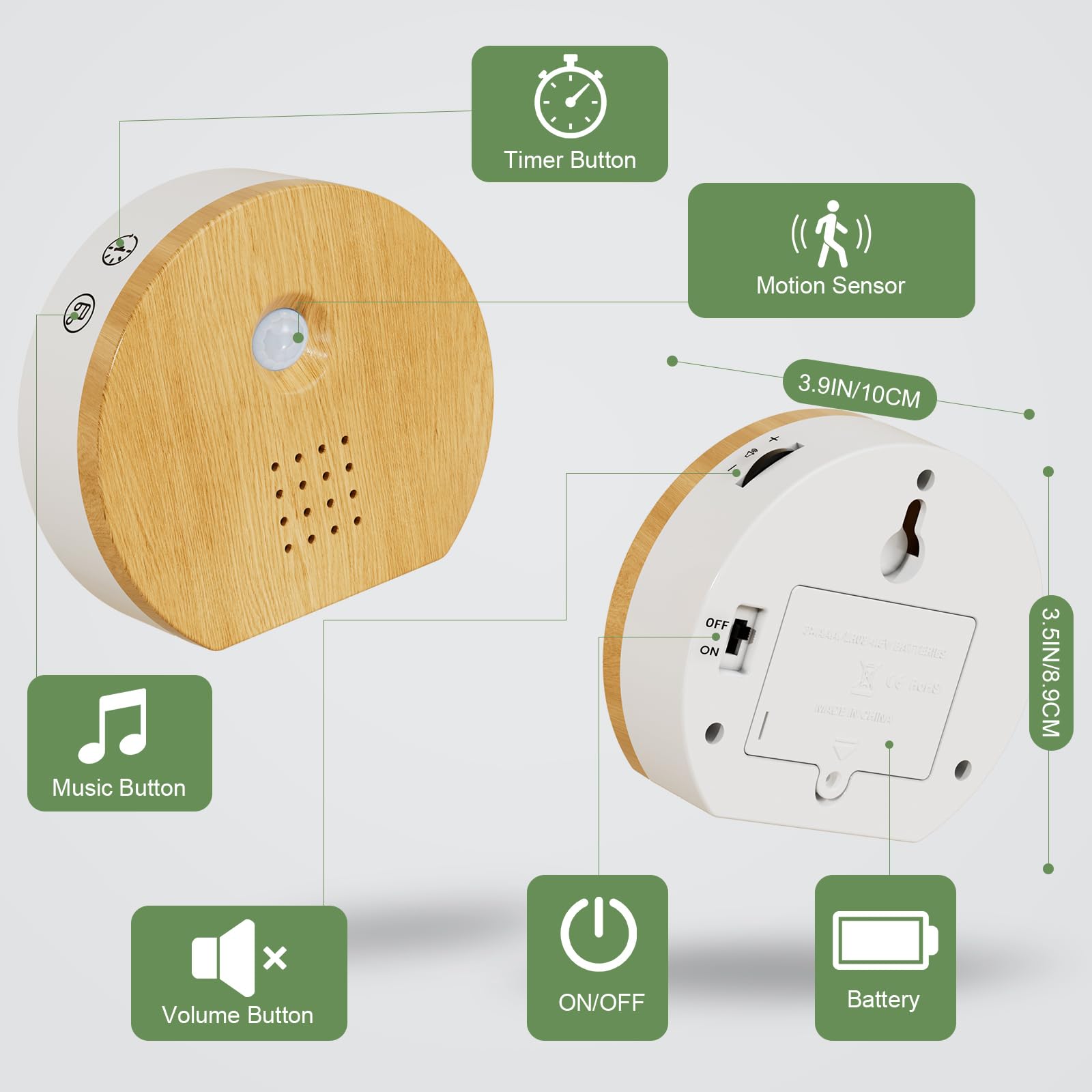 Seektain Birdybox timer settings for customizable listening sessions.