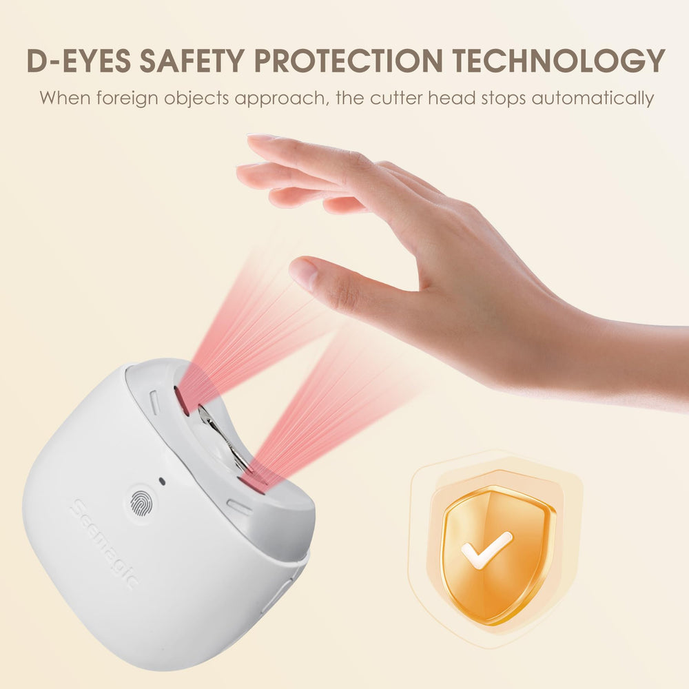 Seemagic nail clippers with quiet motor for peaceful trimming