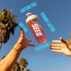 SEEQ Blue Razz Freeze packet close-up with vibrant flavor note