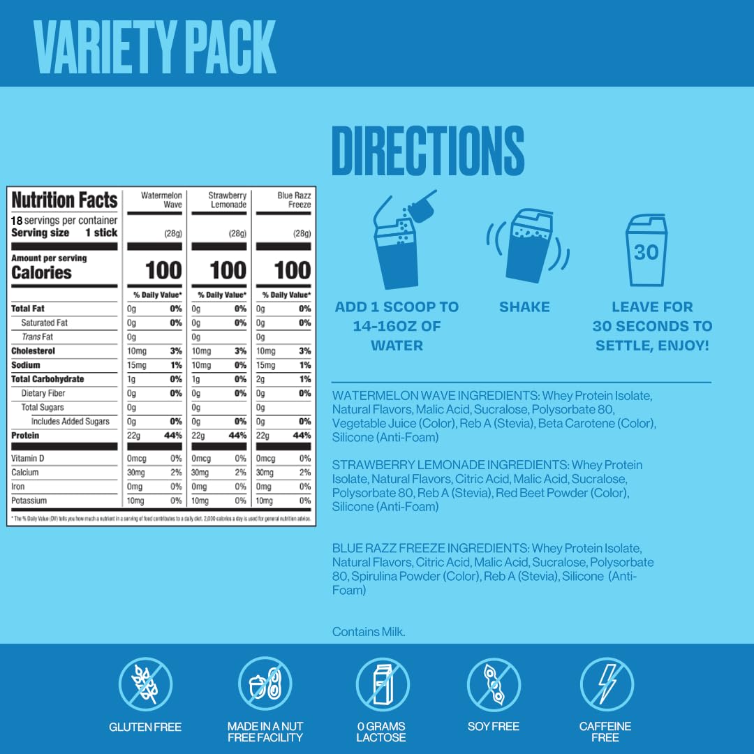 SEEQ Clear Whey Isolate sample pack sticks bundled for travel