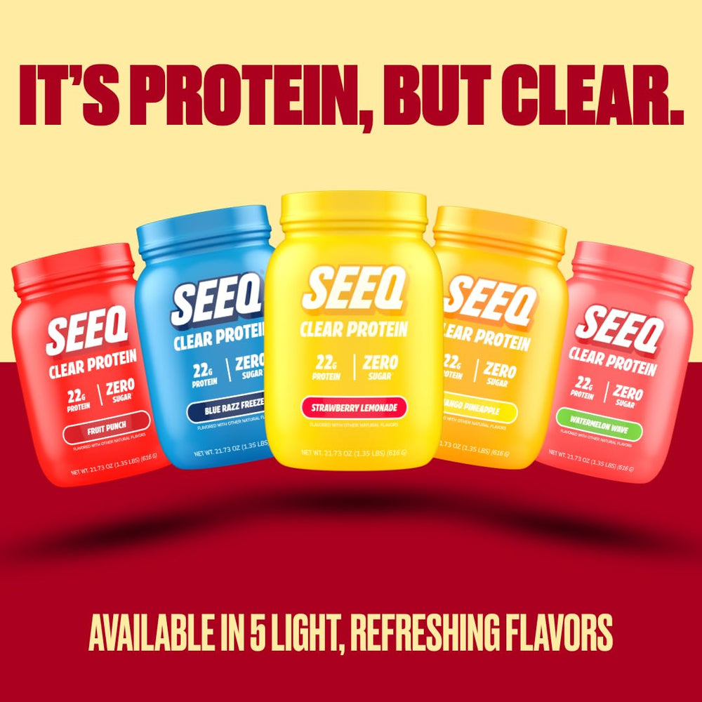 SEEQ Clear Whey Isolate Strawberry Lemonade froth forming in a shaker.