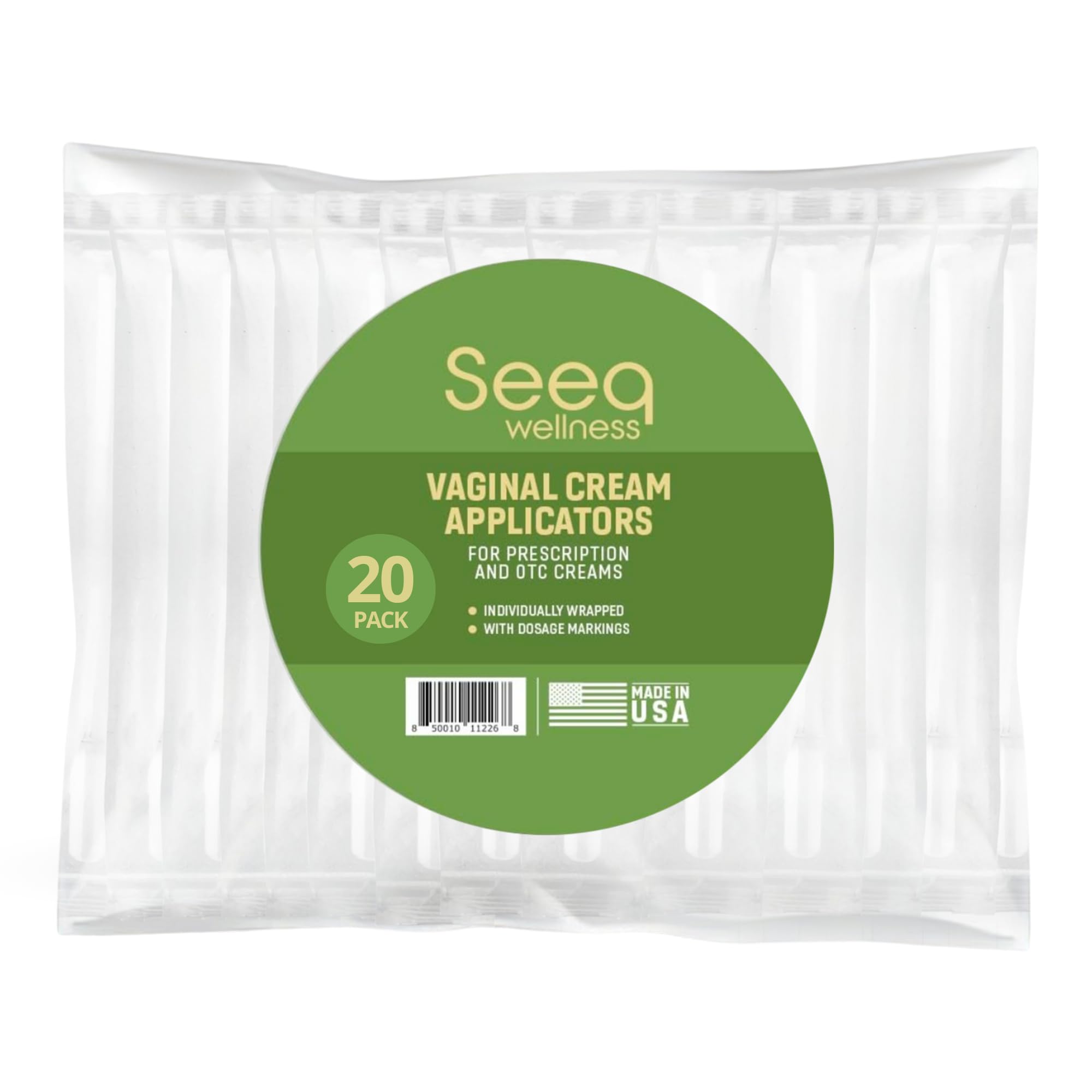 Seeq Wellness pack of 20 disposable vaginal applicators for hygienic use