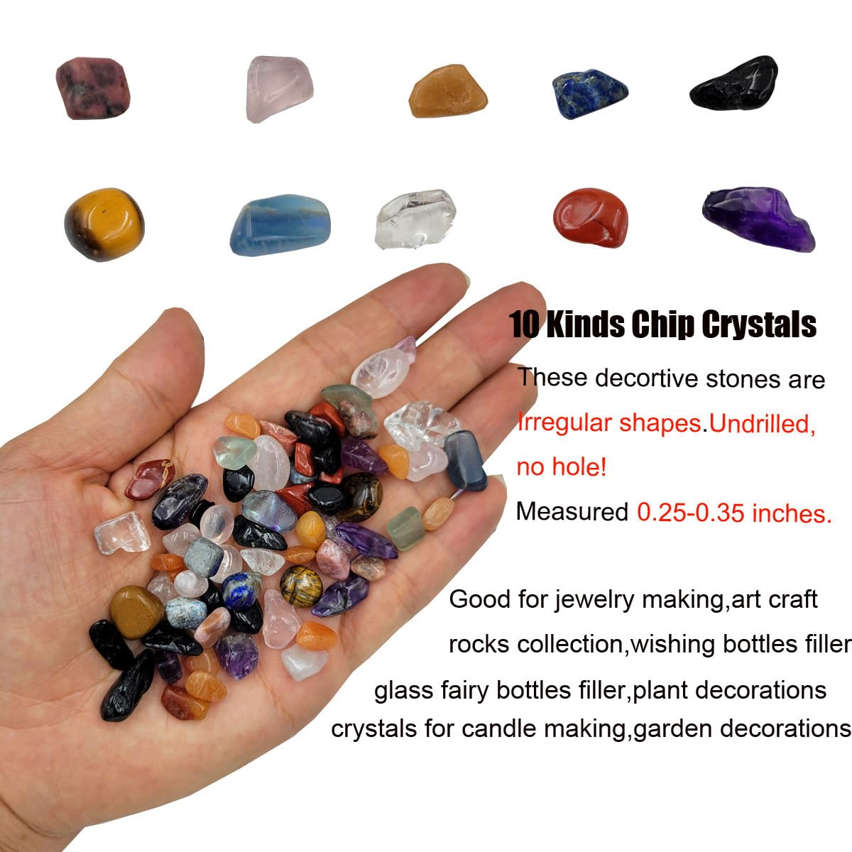 SeeuFun rhodonite chip crystal for emotion balance and creativity