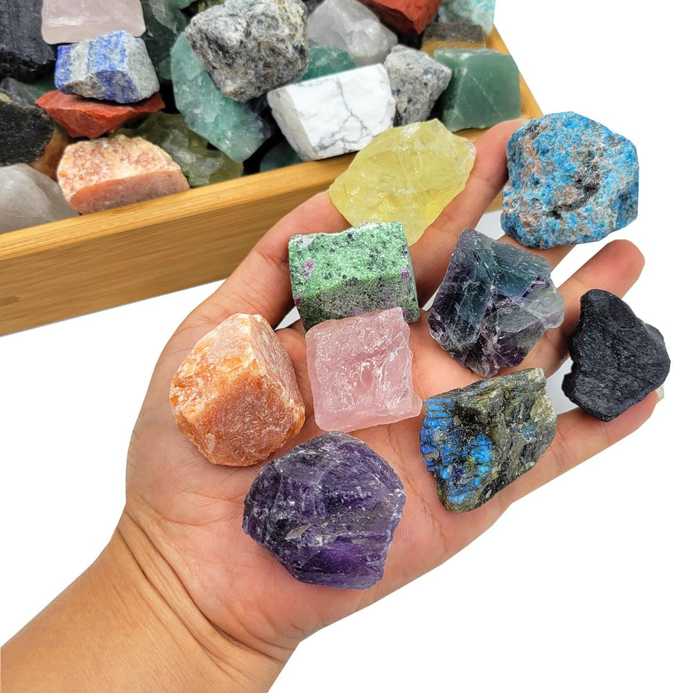 SeeuFun amethyst rough stone for mineral specimen learning and polishing practice