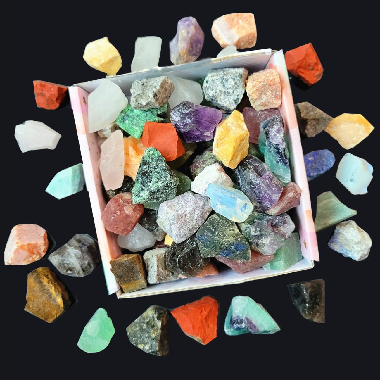 SeeuFun rose quartz rough stone suitable for soothing meditation and displays