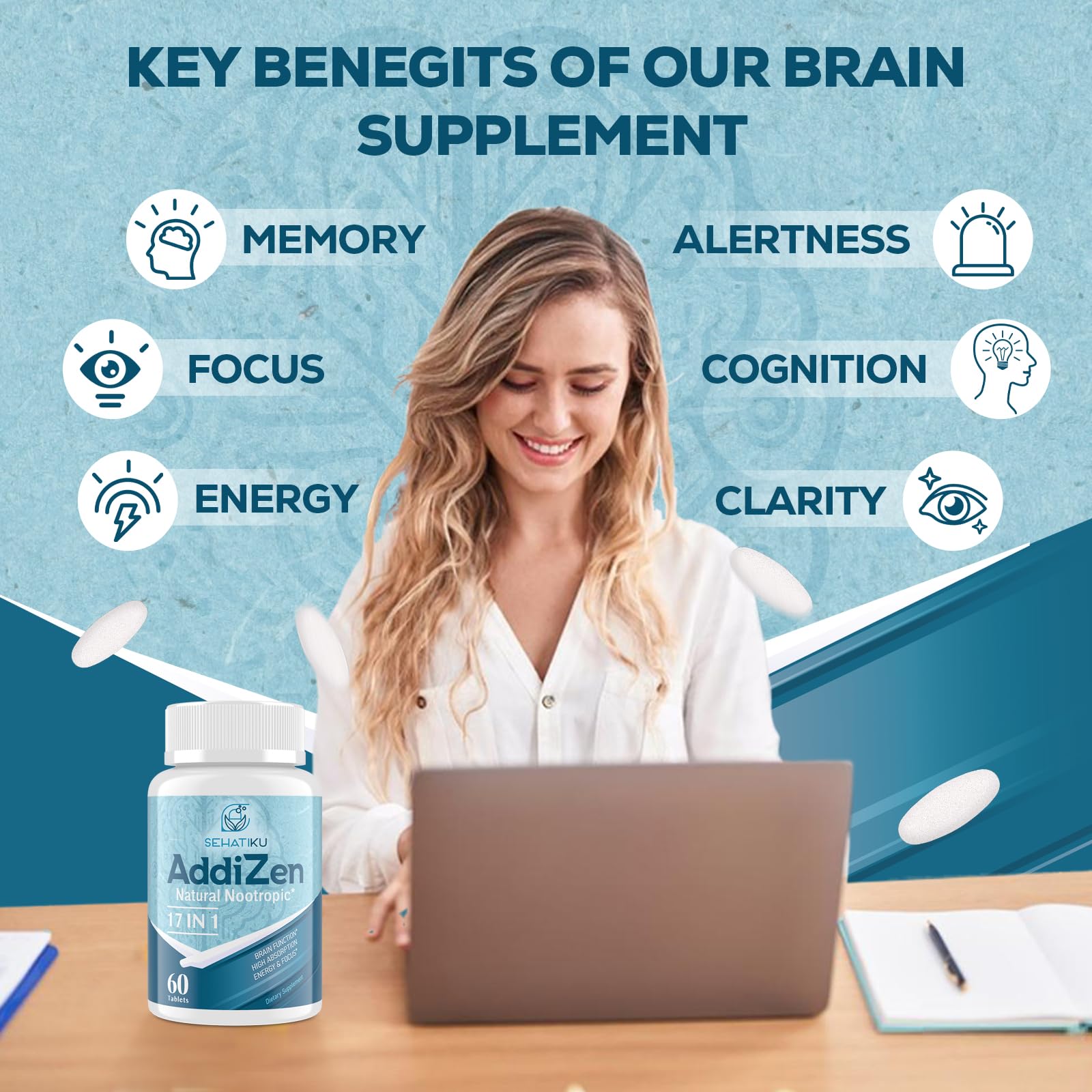 SehatiKu daily usage scene suggests routine brain support.