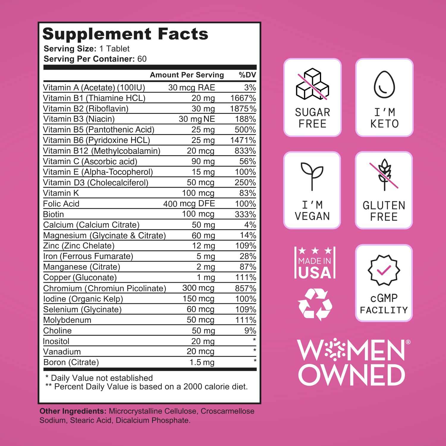 SELF NUTRITION vegan multivitamins women lifestyle shot highlighting daily use