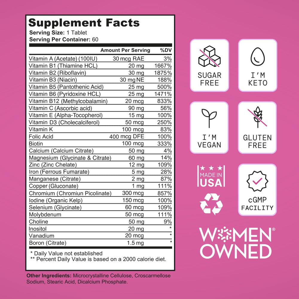 SELF NUTRITION vegan multivitamins women lifestyle shot highlighting daily use